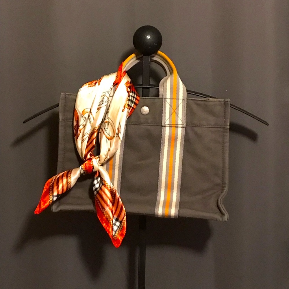 Gently used Hermes canvas purse